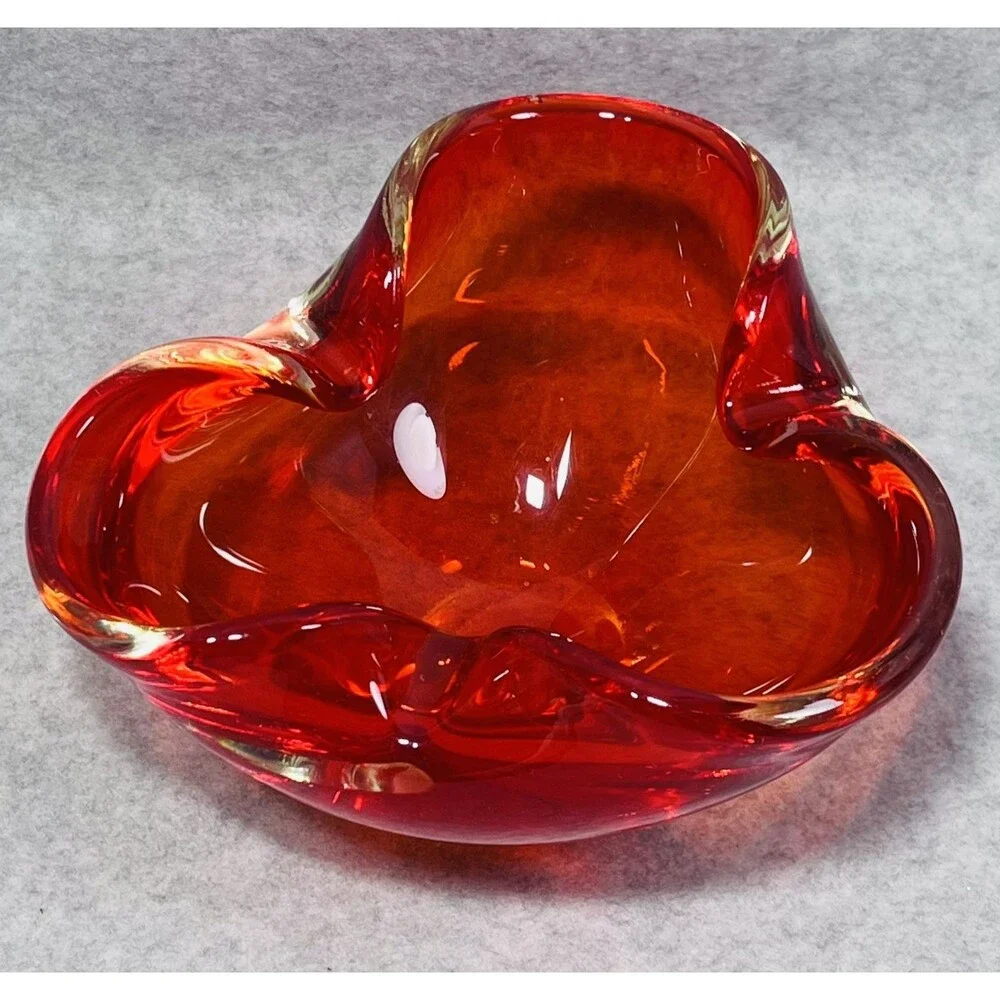 Vintage Murano‎ Art Glass Bowl Ashtray Trinket Dish 6